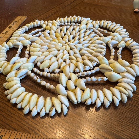 2X Vintage Seashell Trivet Doily Coastal handmade MCM MidCentury Lot - Picture 6 of 7